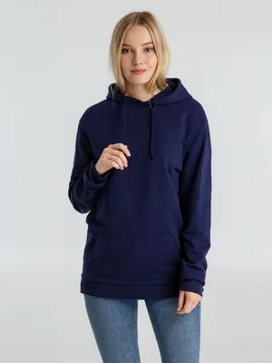Толстовка с капюшоном унисекс Hoodie, темно-синяя — фото 6