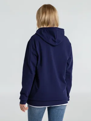 Толстовка с капюшоном унисекс Hoodie, темно-синяя — фото 7