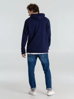 Толстовка с капюшоном унисекс Hoodie, темно-синяя — фото 15