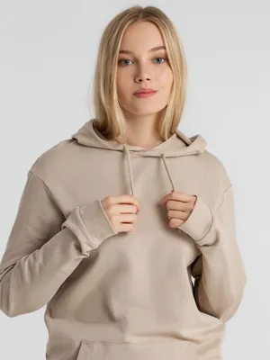 Толстовка с капюшоном унисекс Hoodie, бежевая — фото 10
