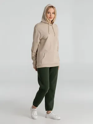 Толстовка с капюшоном унисекс Hoodie, бежевая — фото 12