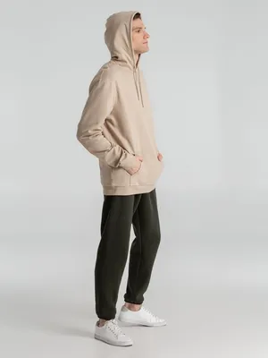 Толстовка с капюшоном унисекс Hoodie, бежевая — фото 8