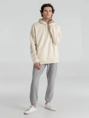 Толстовка с капюшоном унисекс Hoodie, светло-желтая — фото 11