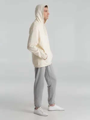 Толстовка с капюшоном унисекс Hoodie, светло-желтая — фото 12