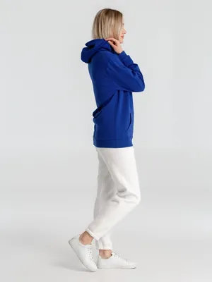 Толстовка с капюшоном унисекс Hoodie, ярко-синяя — фото 9
