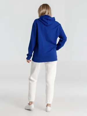 Толстовка с капюшоном унисекс Hoodie, ярко-синяя — фото 10