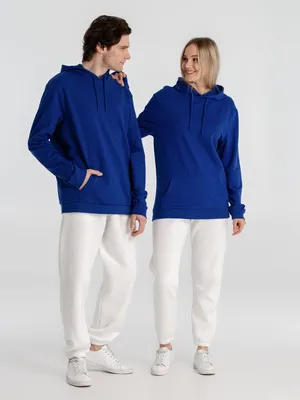 Толстовка с капюшоном унисекс Hoodie, ярко-синяя — фото 16