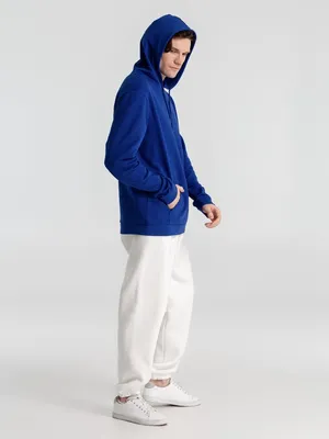 Толстовка с капюшоном унисекс Hoodie, ярко-синяя — фото 14