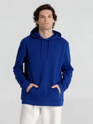 Толстовка с капюшоном унисекс Hoodie, ярко-синяя — фото 11