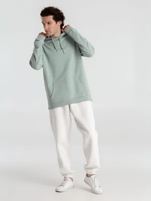 Толстовка с капюшоном унисекс Hoodie, серо-зеленая — фото 10