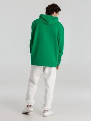 Толстовка с капюшоном унисекс Hoodie, зеленая — фото 13