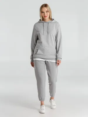 Толстовка с капюшоном унисекс Hoodie, серый меланж — фото 14