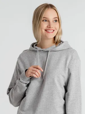 Толстовка с капюшоном унисекс Hoodie, серый меланж — фото 13