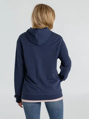 Толстовка с капюшоном унисекс Hoodie, синий меланж — фото 7