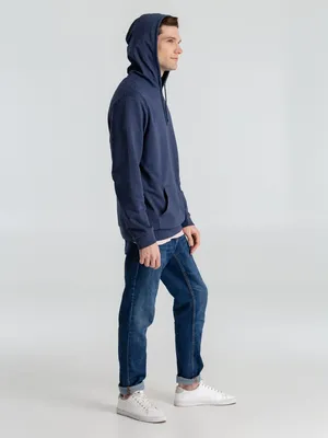 Толстовка с капюшоном унисекс Hoodie, синий меланж — фото 14