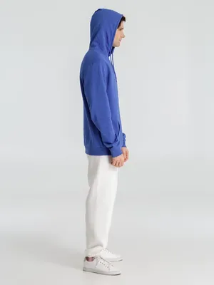 Толстовка с капюшоном унисекс Hoodie, ярко-синий меланж — фото 13