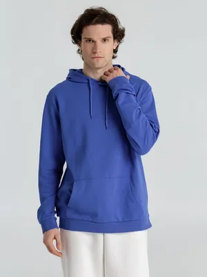 Толстовка с капюшоном унисекс Hoodie, ярко-синий меланж — фото 10