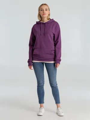 Толстовка с капюшоном унисекс Hoodie, фиолетовый меланж — фото 8