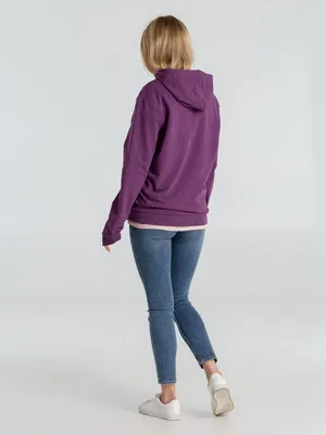 Толстовка с капюшоном унисекс Hoodie, фиолетовый меланж — фото 10