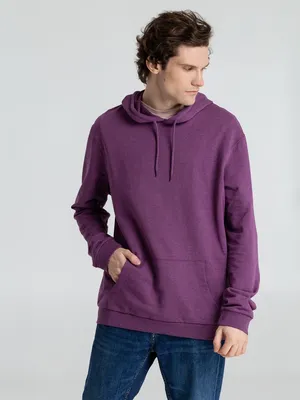 Толстовка с капюшоном унисекс Hoodie, фиолетовый меланж — фото 11