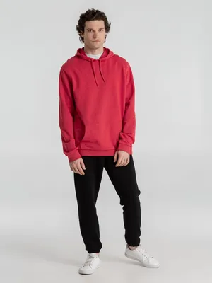 Толстовка с капюшоном унисекс Hoodie, красный меланж — фото 9