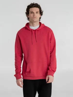 Толстовка с капюшоном унисекс Hoodie, красный меланж — фото 6