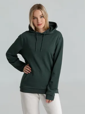 Толстовка с капюшоном унисекс Hoodie, темно-зеленый меланж — фото 6