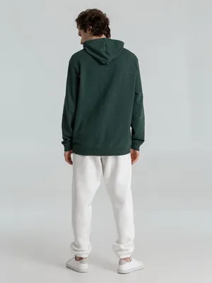Толстовка с капюшоном унисекс Hoodie, темно-зеленый меланж — фото 13