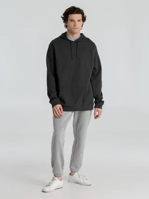 Толстовка с капюшоном унисекс Hoodie, серый меланж (антрацит) — фото 9
