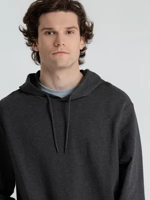 Толстовка с капюшоном унисекс Hoodie, серый меланж (антрацит) — фото 8