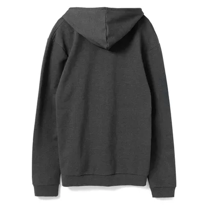 Толстовка с капюшоном унисекс Hoodie, серый меланж (антрацит) — фото 2
