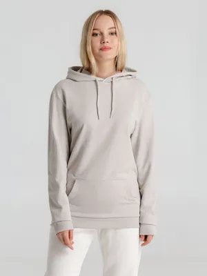 Толстовка с капюшоном унисекс Hoodie, дымчато-серая — фото 11