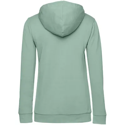 Толстовка с капюшоном женская Hoodie, серо-зеленая — фото 2