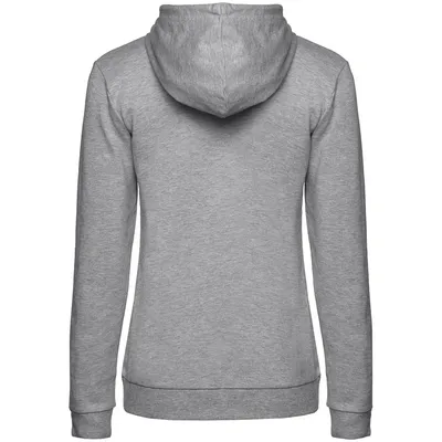 Толстовка с капюшоном женская Hoodie, серый меланж — фото 2