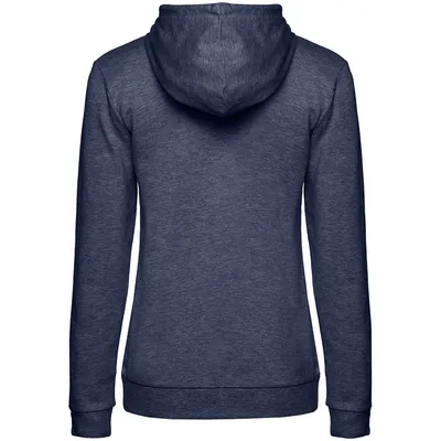 Толстовка с капюшоном женская Hoodie, синий меланж — фото 2