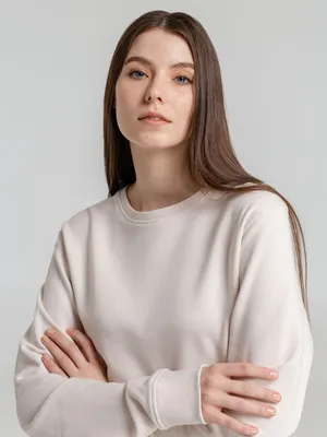 Свитшот унисекс BNC Inspire (Organic), молочно-белый — фото 12