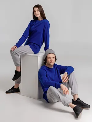 Свитшот унисекс BNC Inspire (Organic), ярко-синий — фото 11