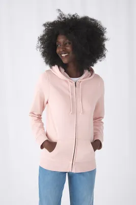 Толстовка на молнии с капюшоном женская BNC Inspire (Organic), черная — фото 4