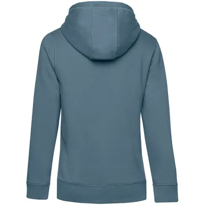 Толстовка с капюшоном женская Queen, серо-синяя — фото 2