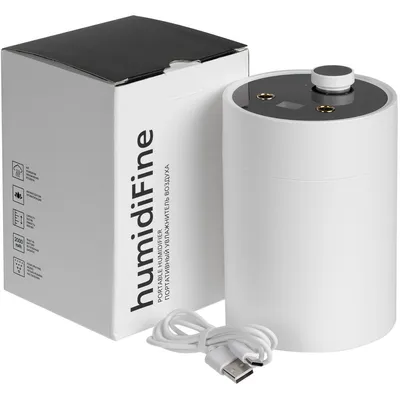Переносной увлажнитель-ароматизатор humidiFine, белый — фото 10