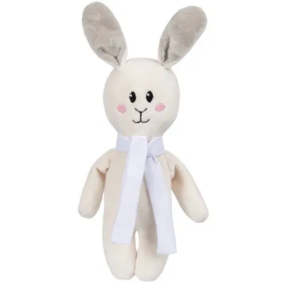 Мягкая игрушка Beastie Toys, заяц с белым шарфом — фото 1