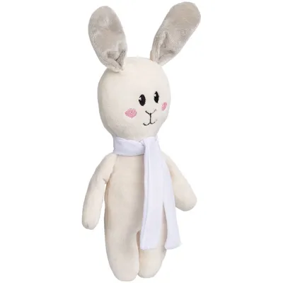 Мягкая игрушка Beastie Toys, заяц с белым шарфом — фото 2