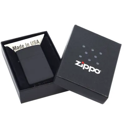 Зажигалка Zippo Slim Matt, матовая черная — фото 3