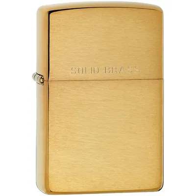 Зажигалка Zippo Classic Brushed, золотистая — фото 1