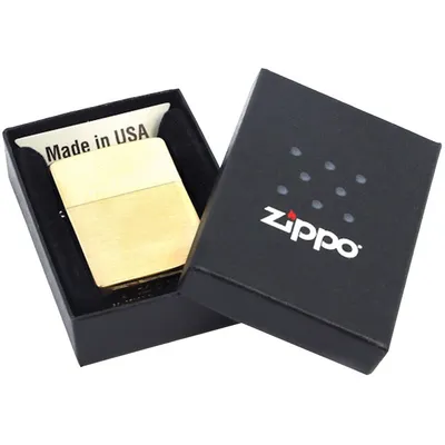 Зажигалка Zippo Classic Brushed, золотистая — фото 3