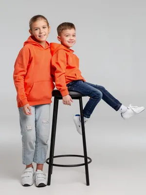 Толстовка детская Stellar Kids, оранжевая — фото 10