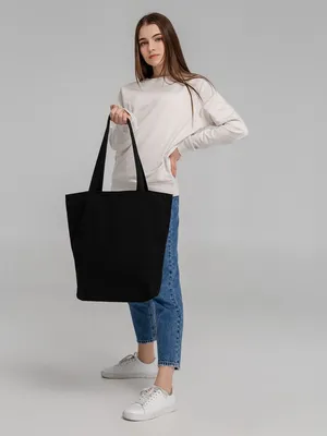Сумка для покупок на молнии Shopaholic Zip, черная — фото 8