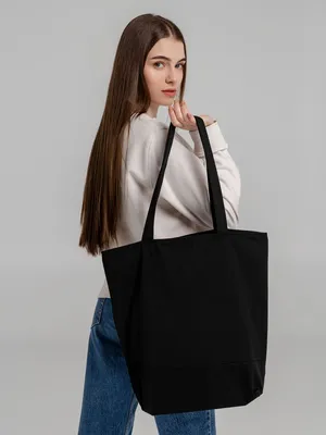 Сумка для покупок на молнии Shopaholic Zip, черная — фото 10