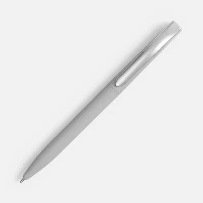 Ручка шариковая Pin Soft Touch, серая — фото 2