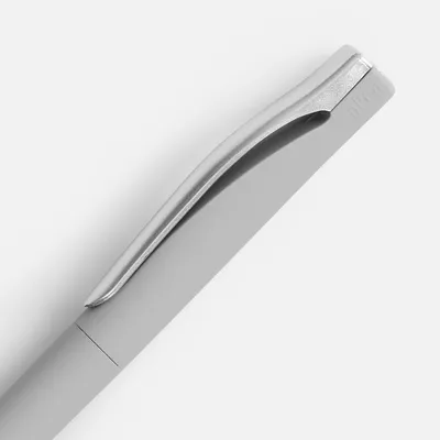 Ручка шариковая Pin Soft Touch, серая — фото 3